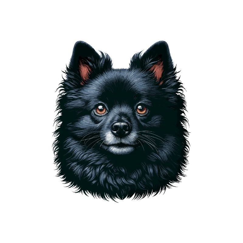 Visage de chien - Schipperke