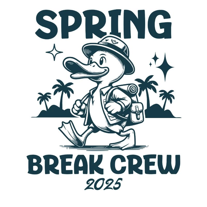 Spring Break Crew 2025 Plage Vacay Vibes Canard mignon