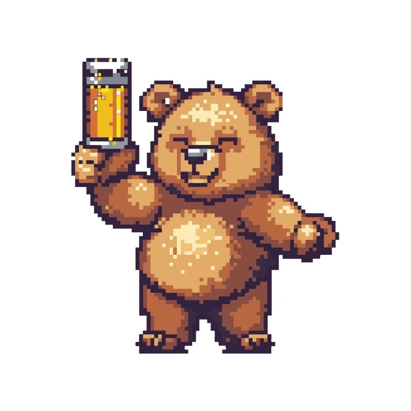 Bear Pixel Beer