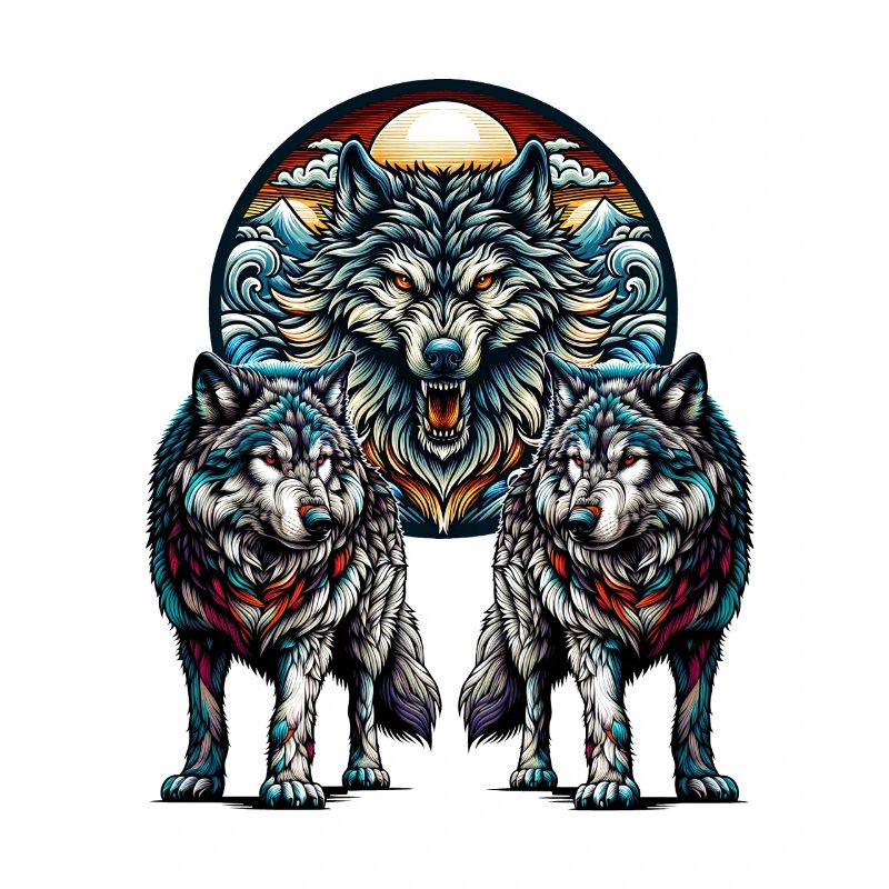 Wikinger Wolf Wölfe