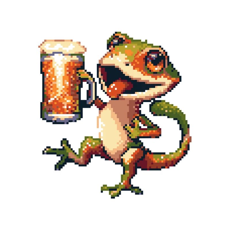 Bière Lizard Pixel