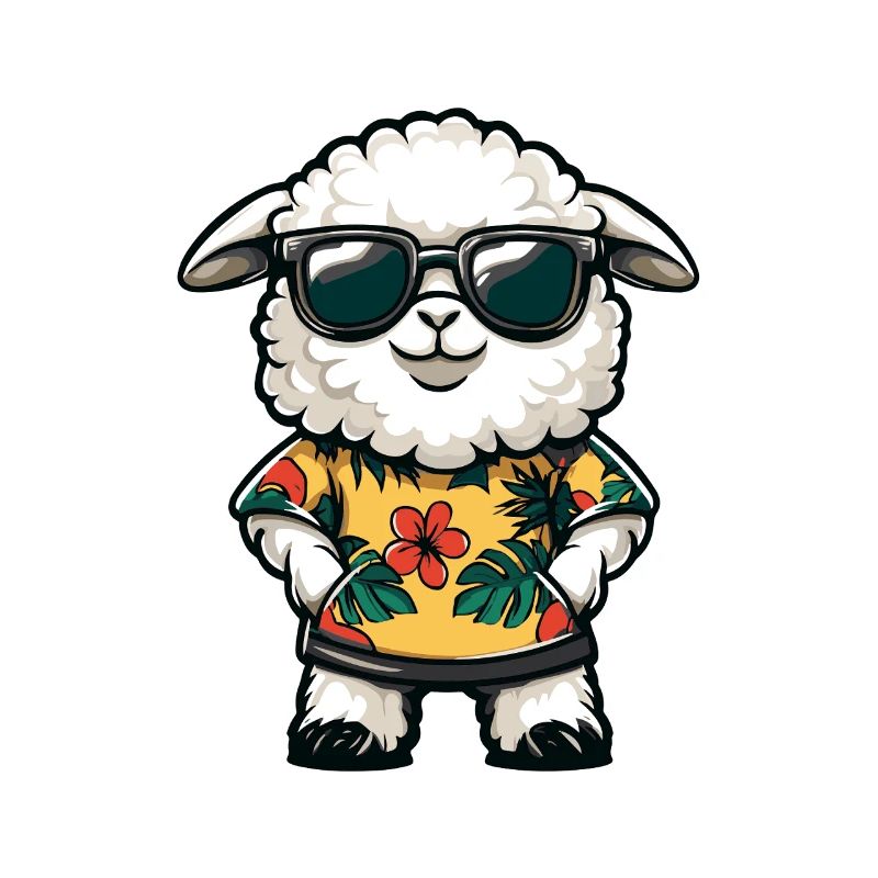 Sheep Comic Funny Summer