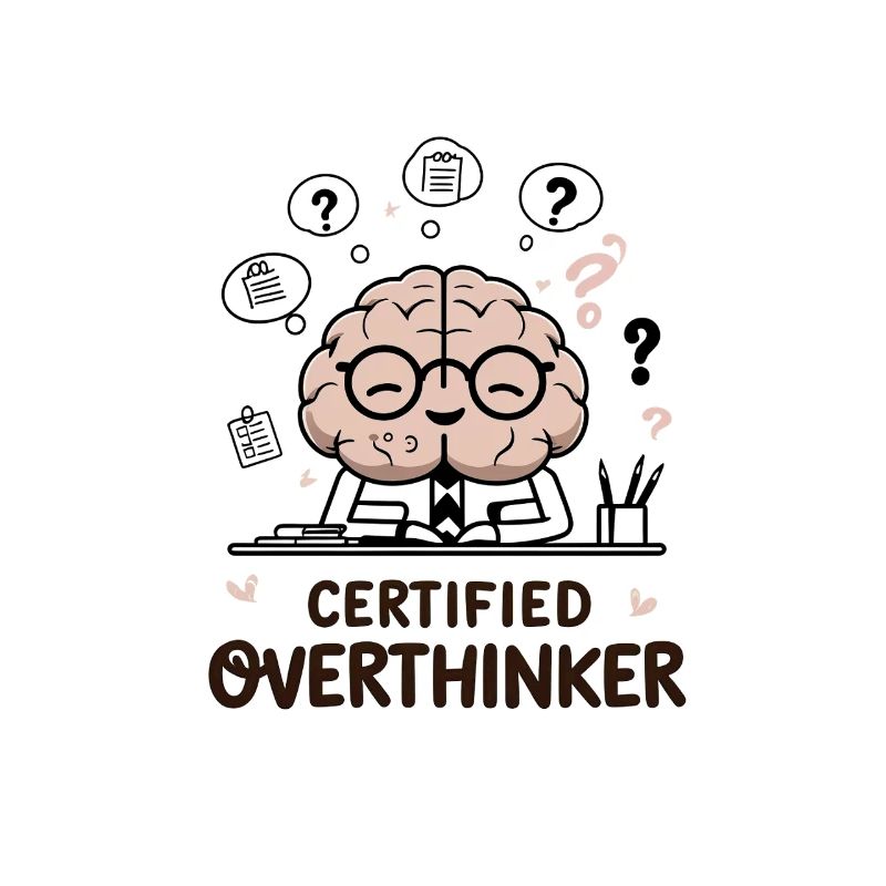 Certified Overthinker – Cute Brain