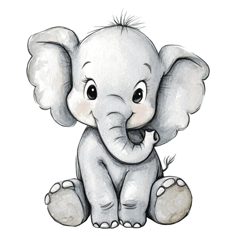 petit éléphant mignon