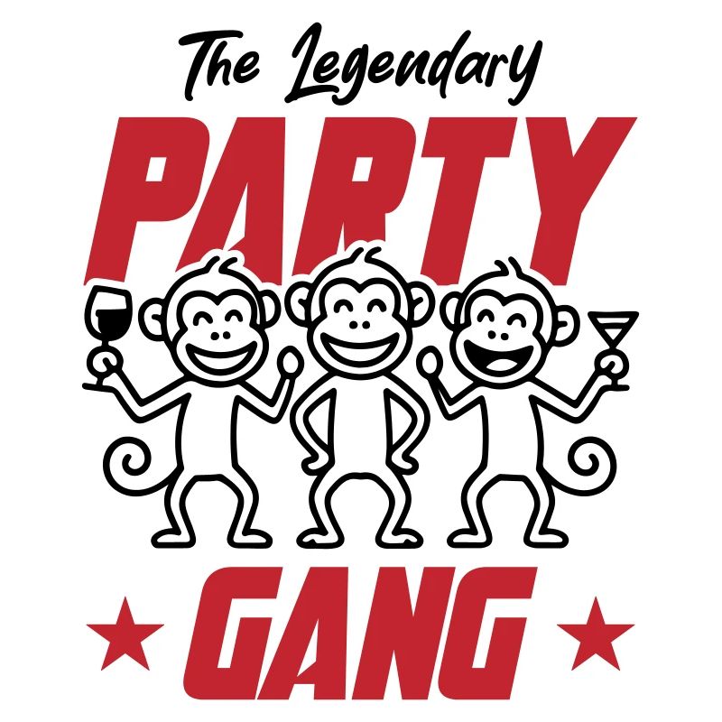 Fête Gang Singe Drôle