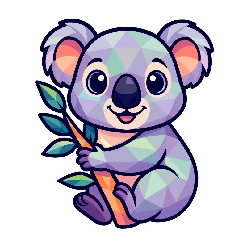 Cute koala bear in a playful design