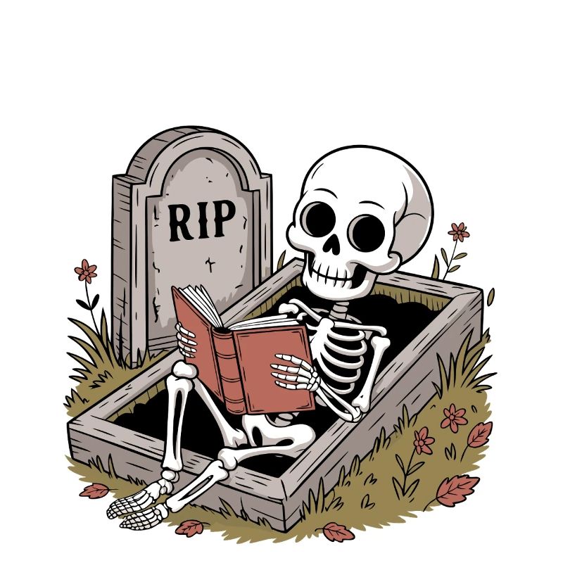 Read In Peace Skeleton Bücher Reading Funny Reader