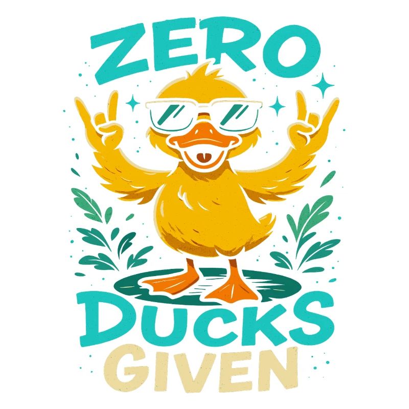 Zero Ducks Given Enten-Motiv Spaß