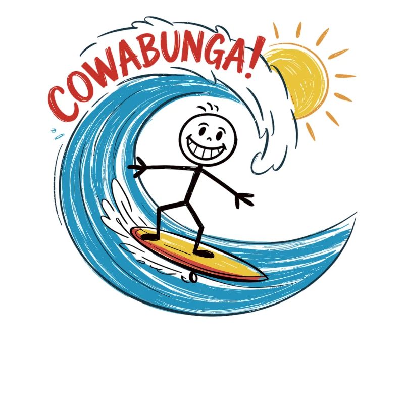 Cowabunga Chemise de surfeur