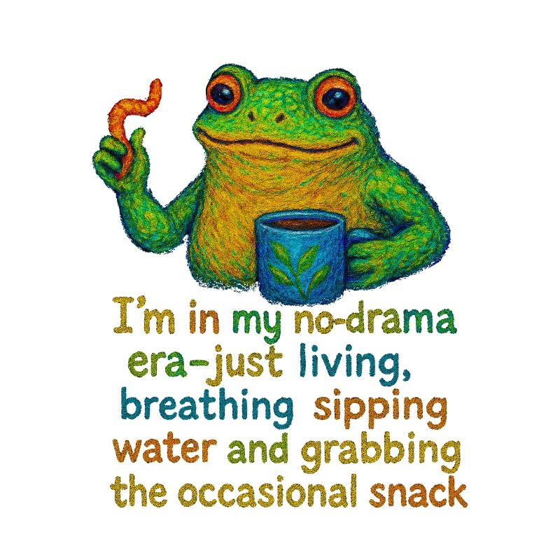 No-Drama Frog Mug Design