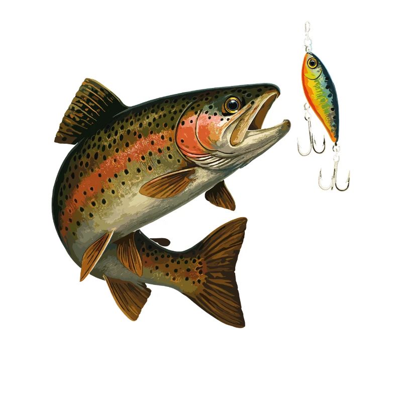 Conception de morsures de truite – Trout & Wobbler Scene