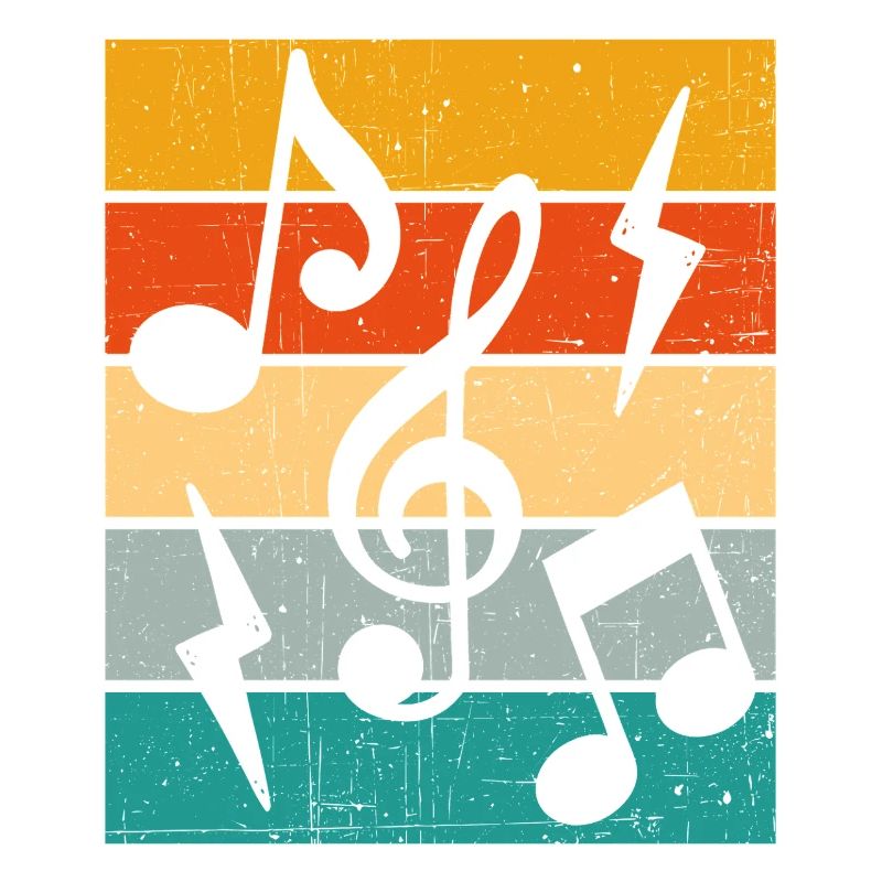 Notes de musique rétro