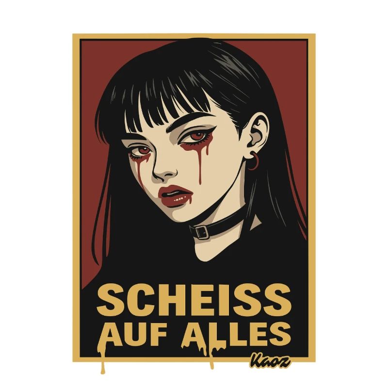 Fille gothique emo avec déclaration