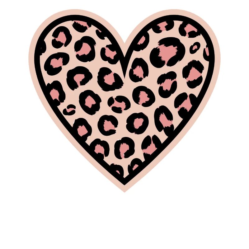 Leopard heart pattern