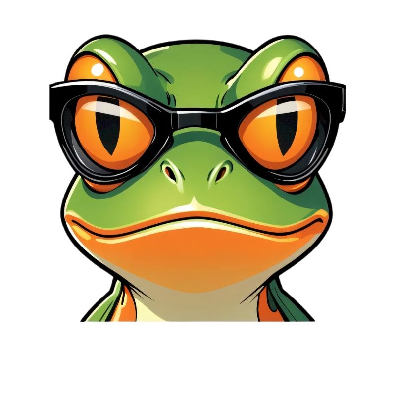 Cool frog with sunglasses