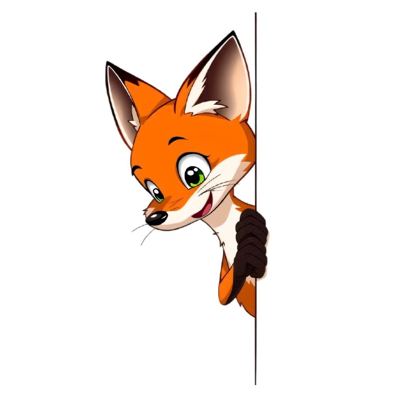 Playful fox illustration