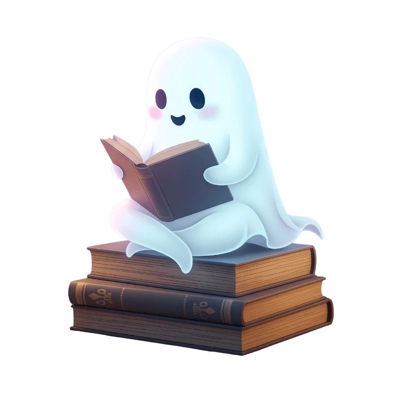 Playful ghost reading design