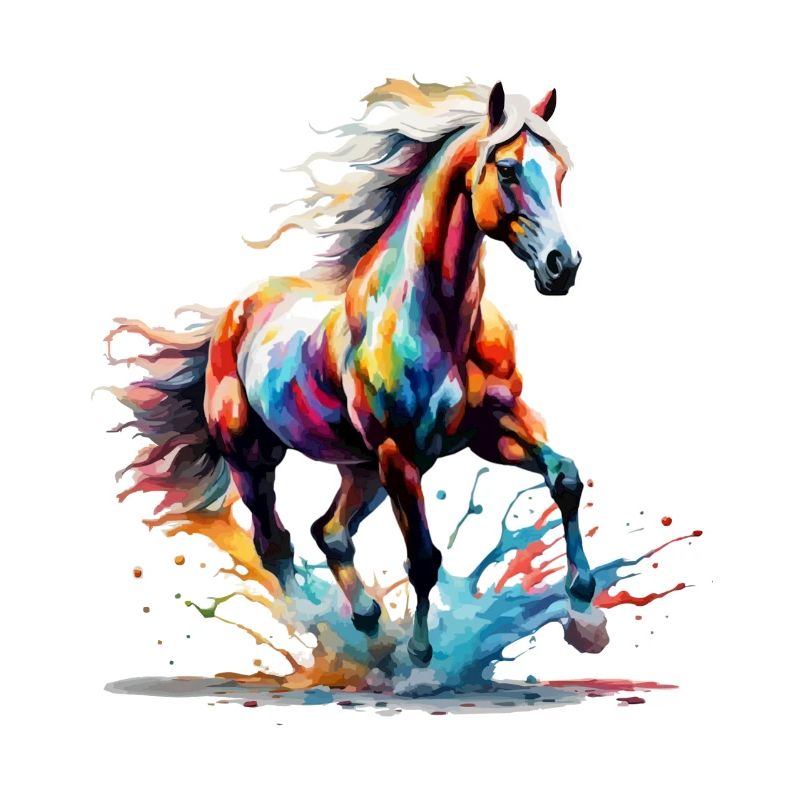Buntes Haflinger Pferd Kunst Design