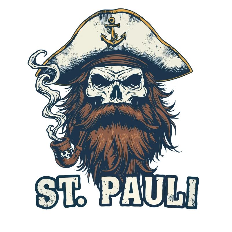Crâne de marin avec ancre de sifflet St. Pauli Hambourg