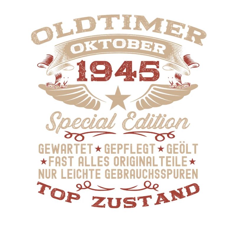 80. Geburtstag Geschenk Oldtimer Oktober 1945