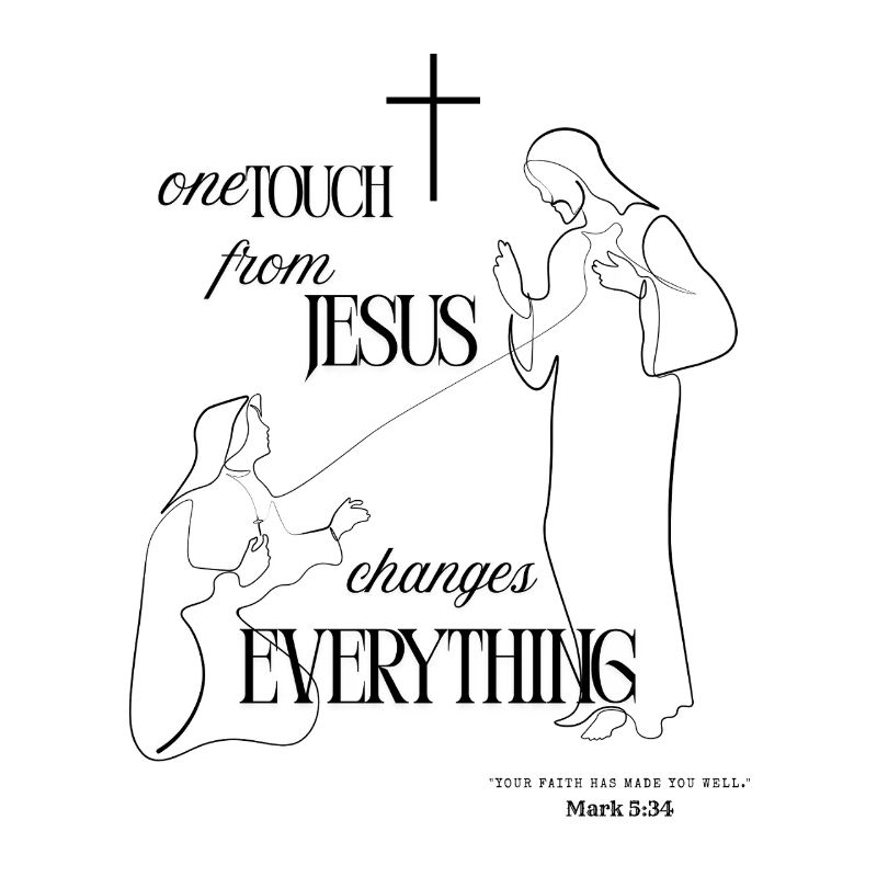 One Touch from Jesus – Schwarz | Markus 5,34