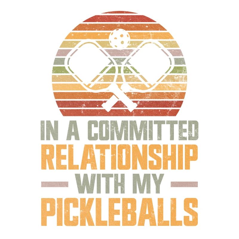 Retro Pickleball Relationship Paddleball Player
