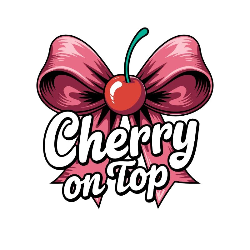 Cherry On Top Bow Illustration
