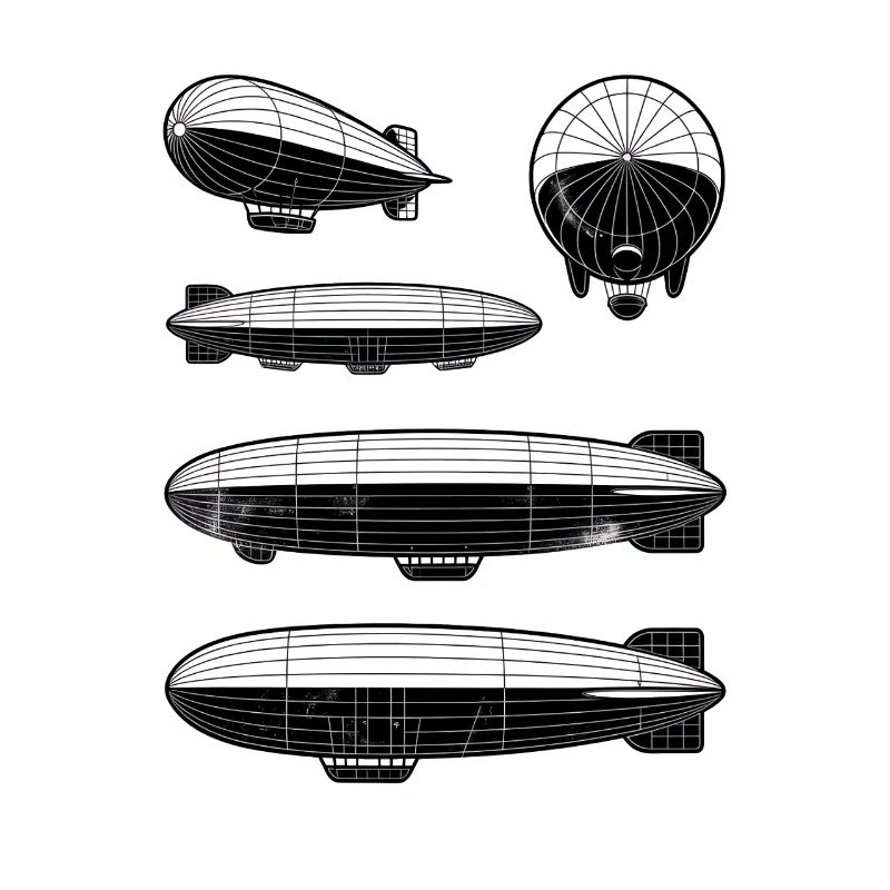 Dirigeable Zeppelin Rétro Vintage