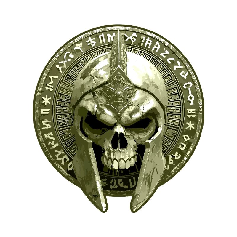 Spartan Skeleton Gladiator Skull