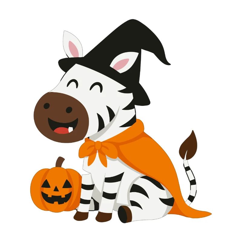 Cute Halloween Zebra