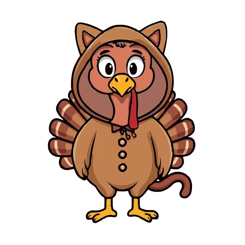 Drôle de chat de dinde Thanksgiving