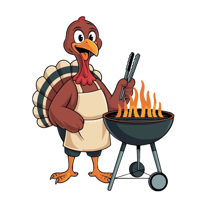 Funny Turkey Grilling Design