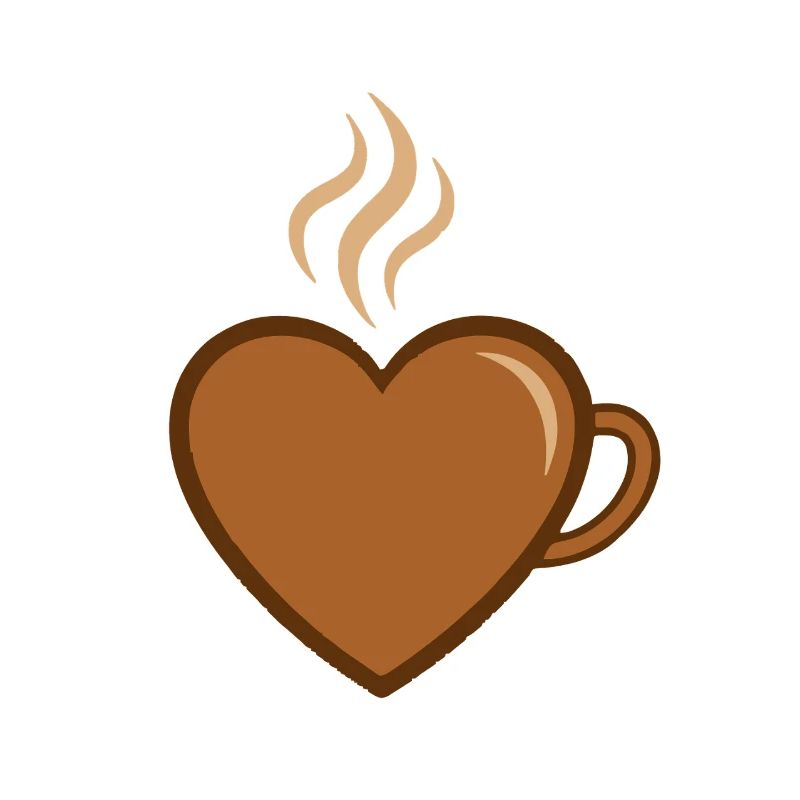 Coffee Heart Artwork Caffeine Lover