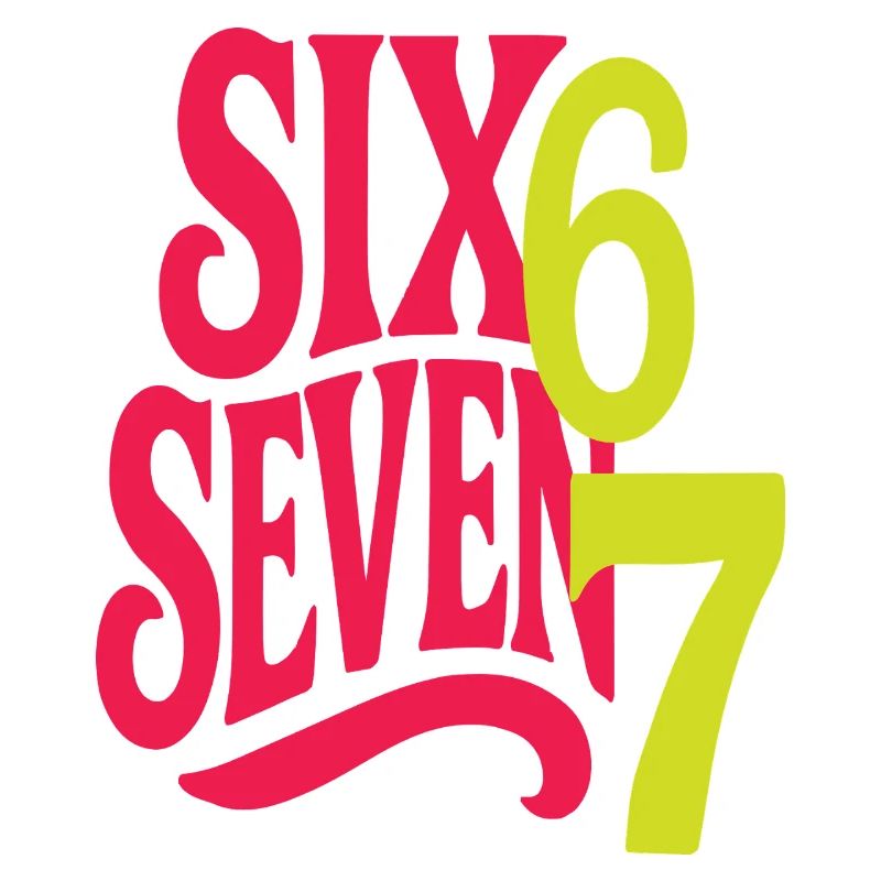 SIX SEVEN - 6 7 Design typographique rétro pop