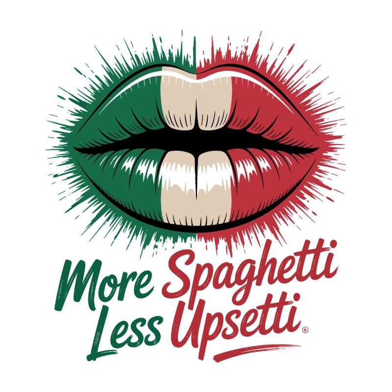 Plus de spaghettis Moins Upsetti Lip Art