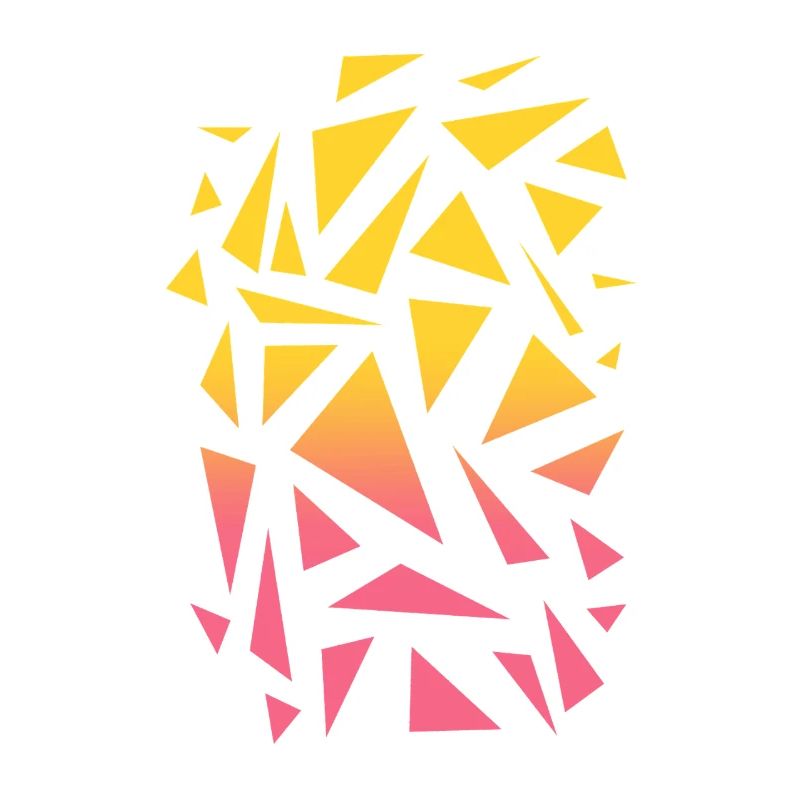Triangle Pattern - Yellow Red