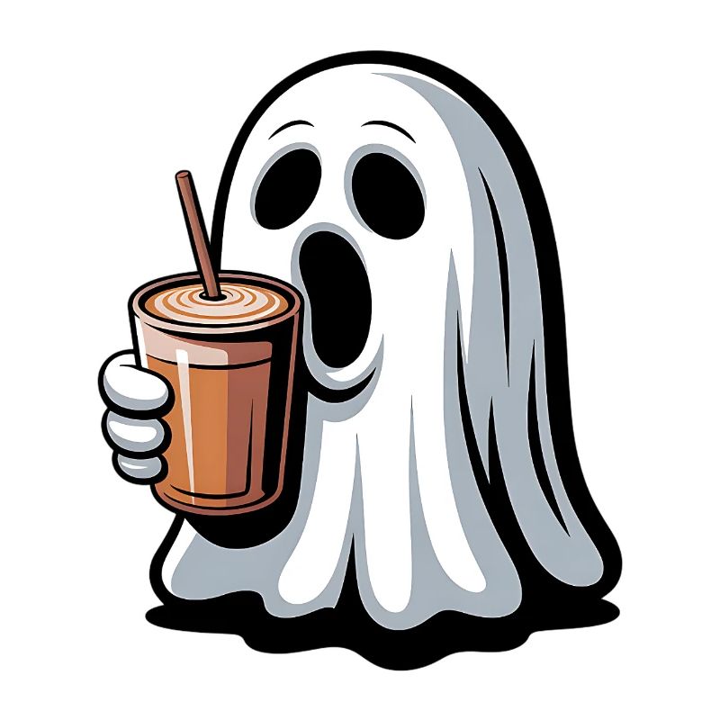 Fantôme avec latte à la citrouille