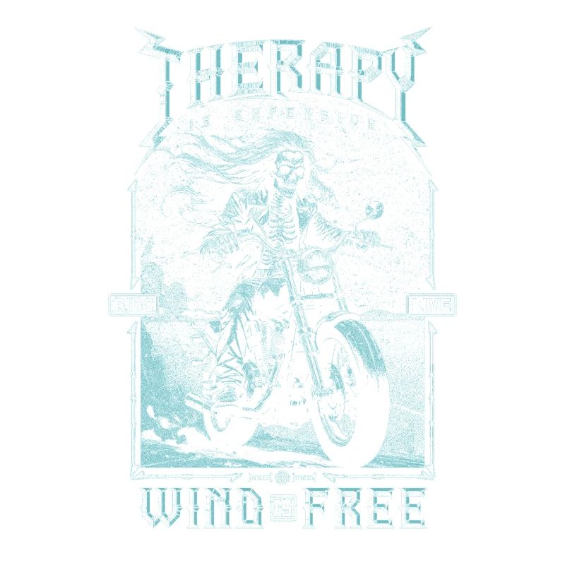 Therapy Is Expensive Wind Is Free Biker Skull