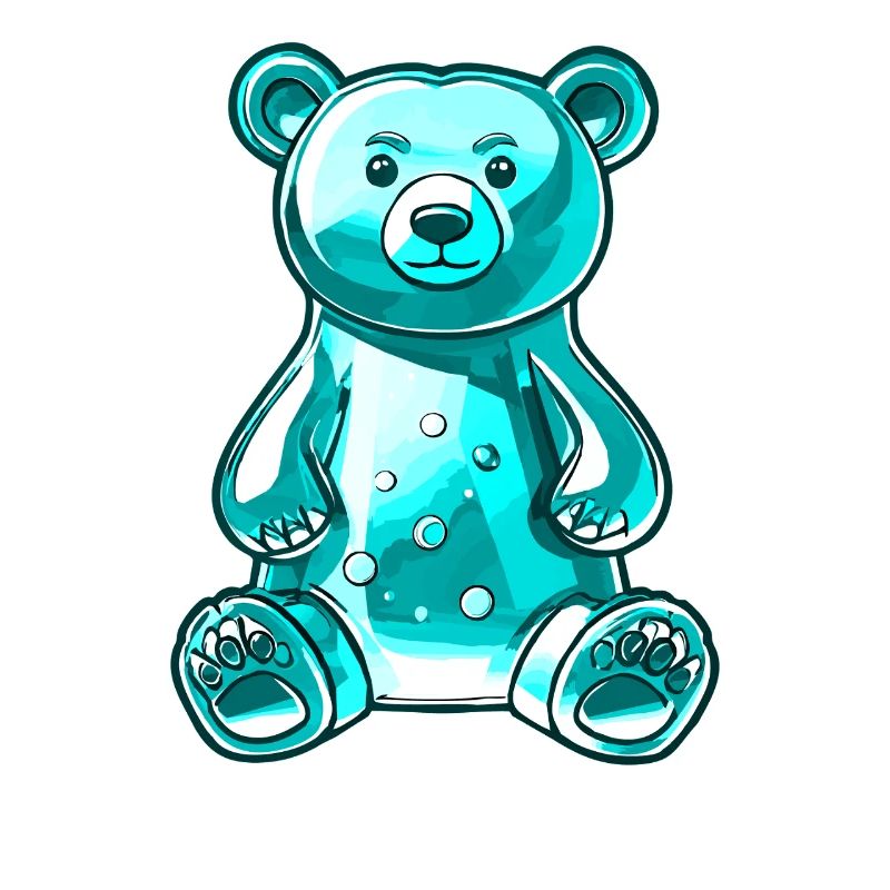 Ourson gommeux Turquoise