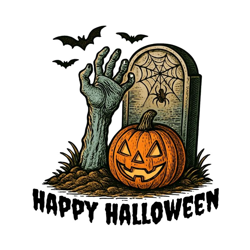 Zombie de la tombe - Conception d’horreur d’Halloween