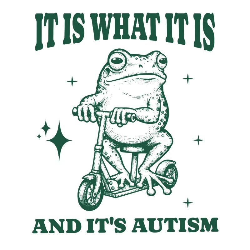 C’est ce que c’est et c’est l’autisme drôle animal grenouille