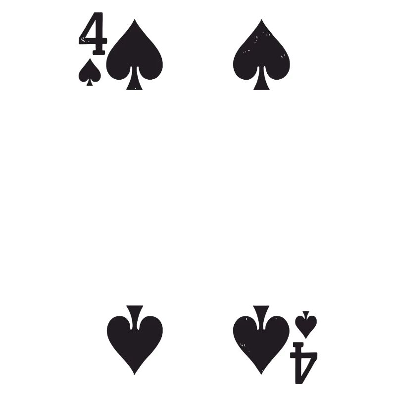 Four Spades Silhouette Pattern