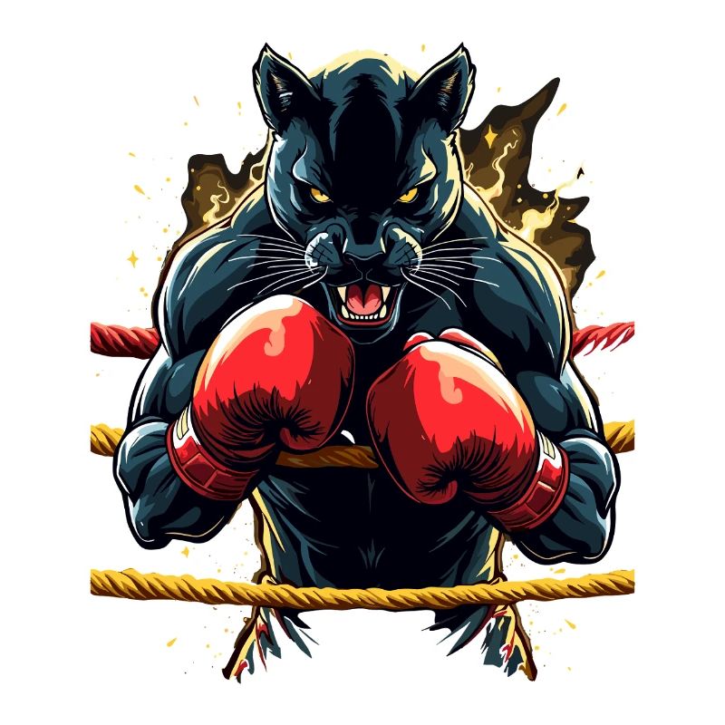 Combattre la panthère sur le ring de boxe