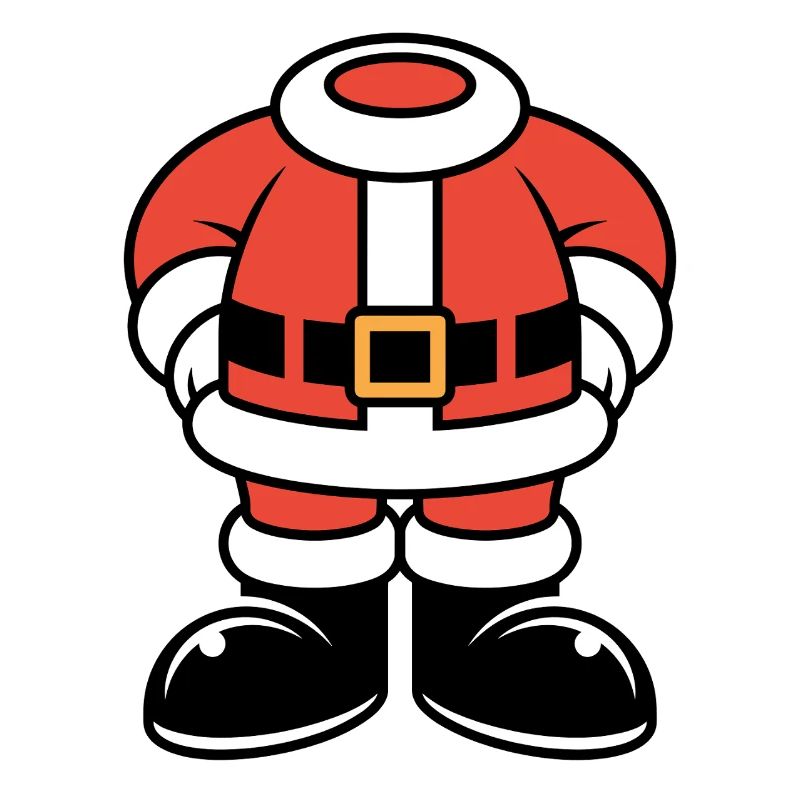 Große Santa Silhouette in Rot