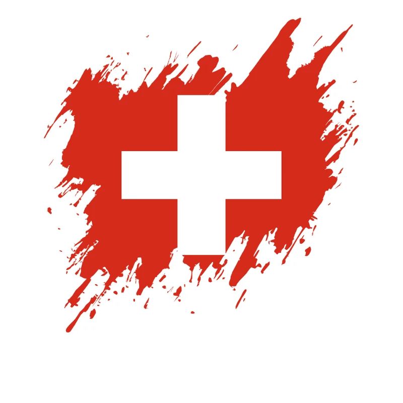 Drapeau de la Suisse, style déchiré