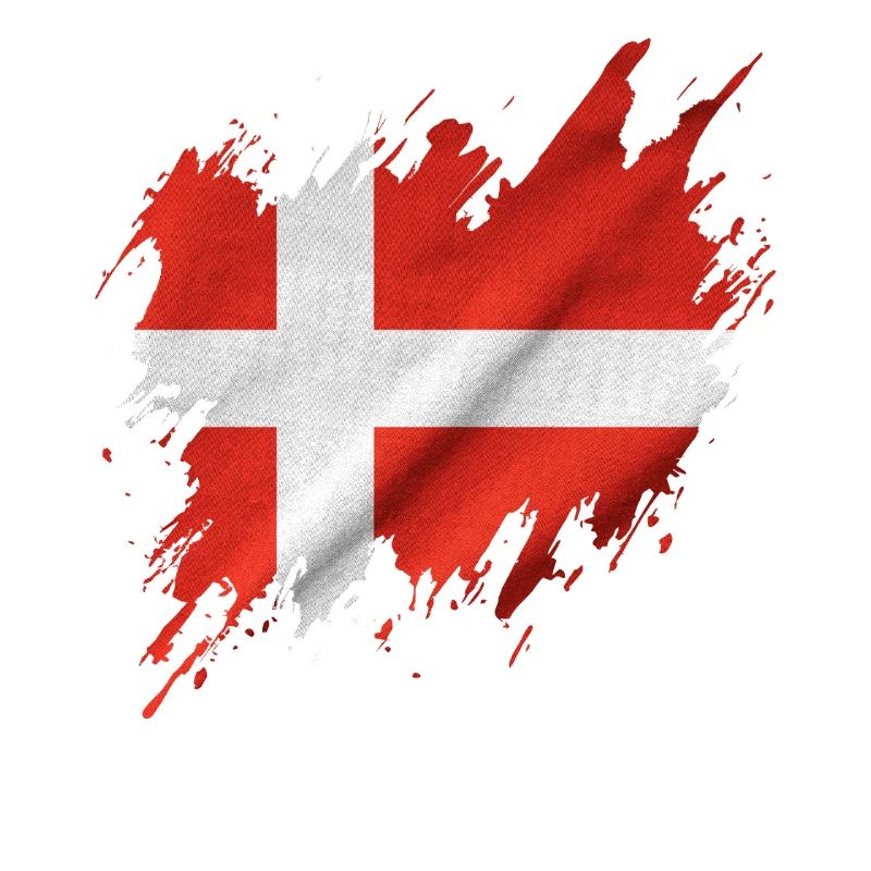 Drapeau du Danemark, style déchiré