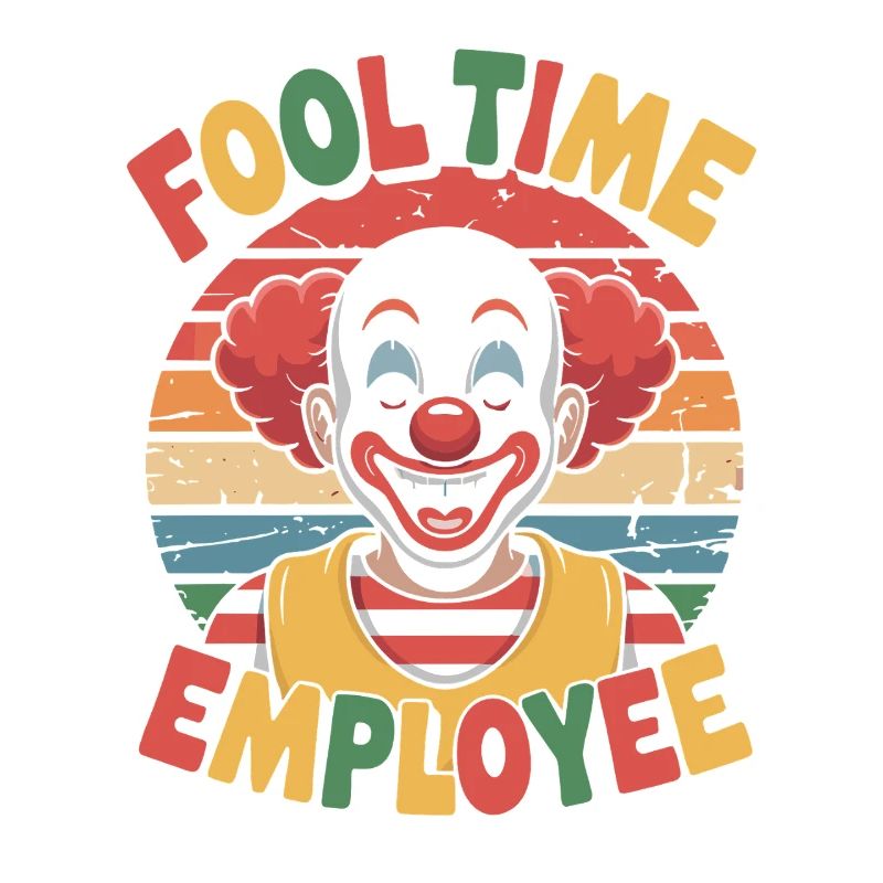 Fooltime Mitarbeiter Clown Motiv