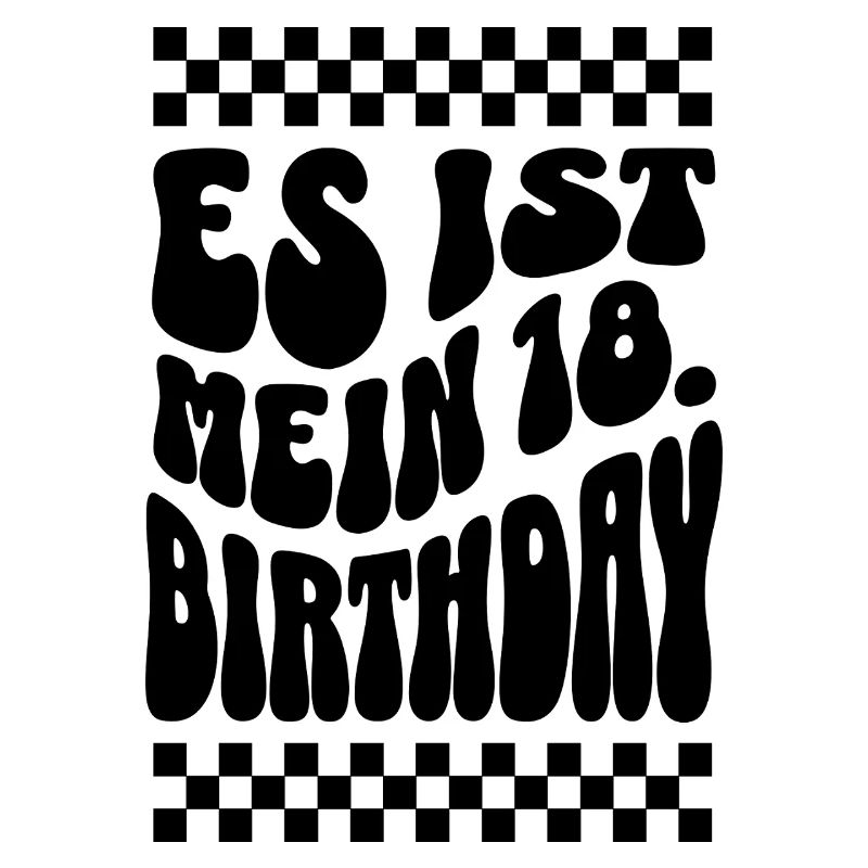 Design rétro C’est mon 18e anniversaire