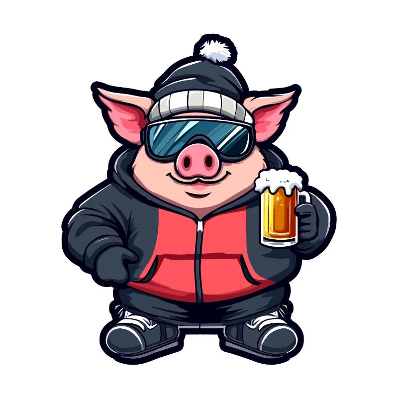 Sow Piglet Ski Goggles Skiing