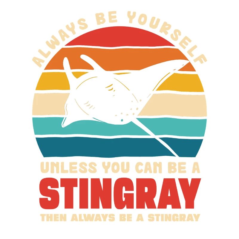 Stingray en coucher de soleil rétro